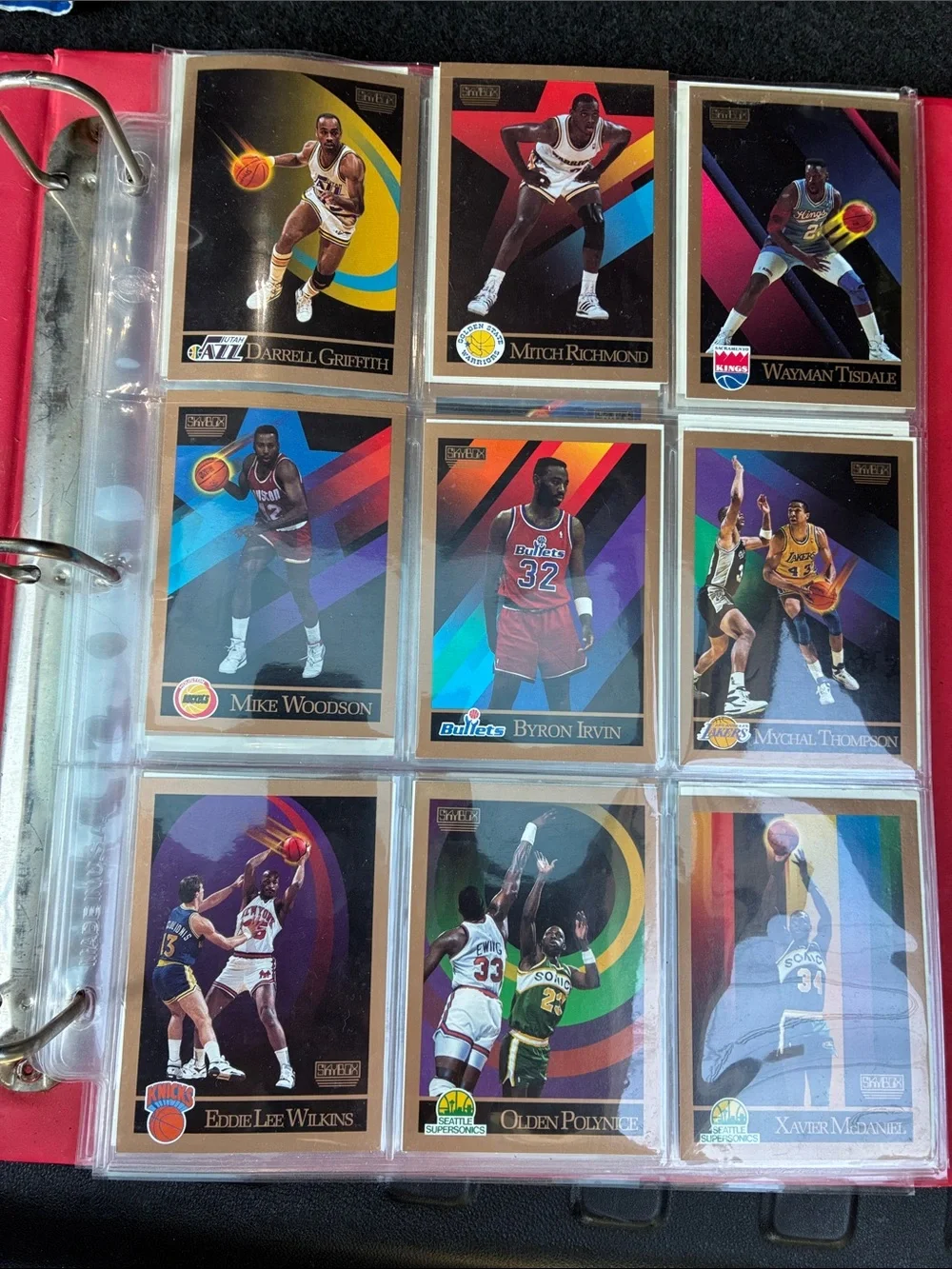 NBA Cards in Collectors Album Plastic Binder